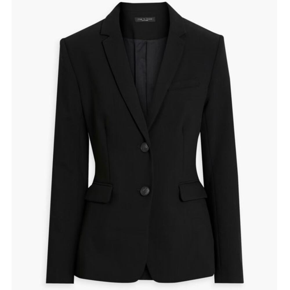 Nwot Women’s Rag & Bone Razor Crepe Blazer In Bla… - image 3